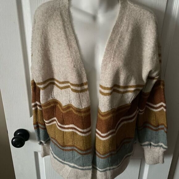 Striped Multicolor Women's cardigan Sweater size s - Picture 1 of 8